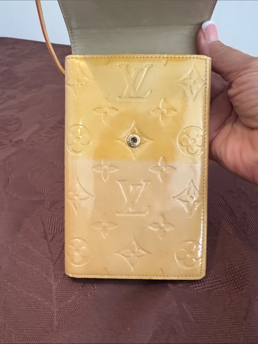 Louis Vuitton Tan Vernis Walker Pouchette
